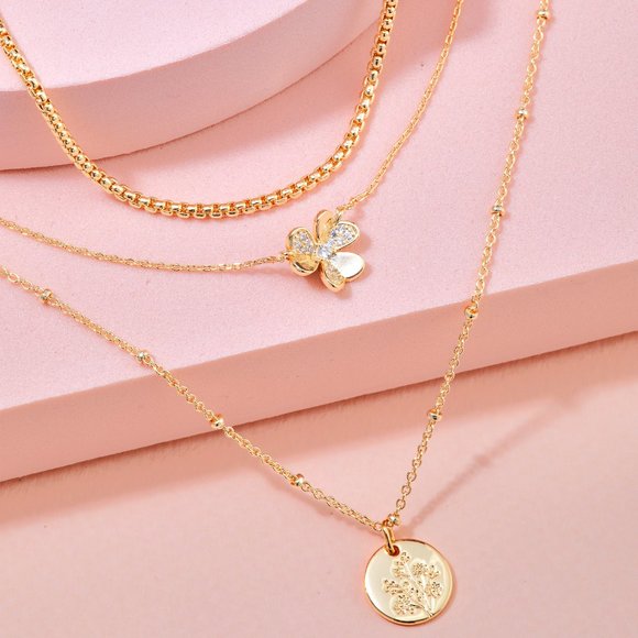 Boho Layered Necklace, Charmed Aroma Wanderlust Collection - Picture 4 of 6